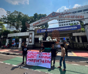 GMII Gelar Demonstrasi di Depan Kementerian Dalam Negeri, Desak Evaluasi Wakil Bupati Konawe Utara Terkait Pengelolaan Dana KONI